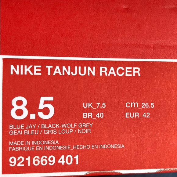 🆕Nike Men's Tanjun Racer Running Shoe Dodger Blue - Picture 6 of 8